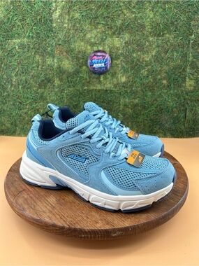 Light Blue AVIA Mesh Comfort Sneakers (WIDE)